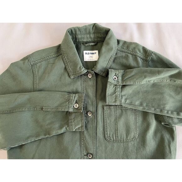 Old Navy Military Jacket Women , 100% Cotton. Women's Sz Large Tall - Picture 8 of 12